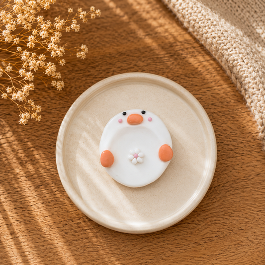 Duck Worry Stone Sensory Toy Handmade Polymer Clay