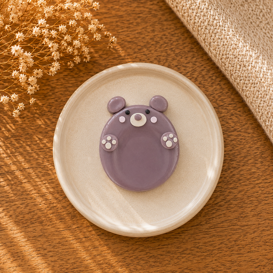 Bear Worry Stone Sensory Toy Handmade Polymer Clay