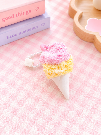 Cotton Candy/Fairy Floss Single Clicker Keyring