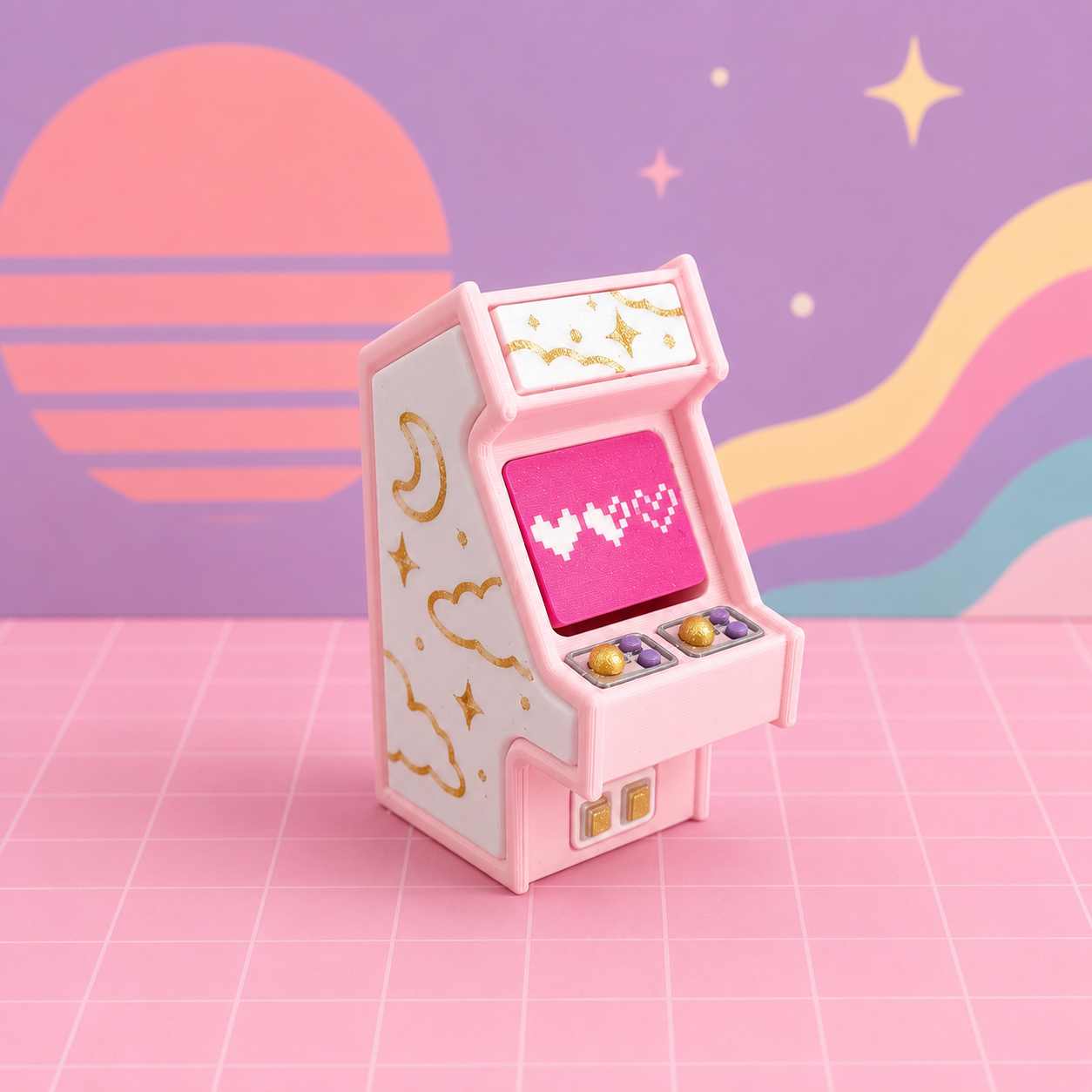 Retro Arcade Game Machine Single Clicker - Sparkle