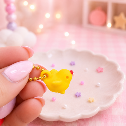 Summer Girlie Doll -  Bubblegum - Keychain with Charms