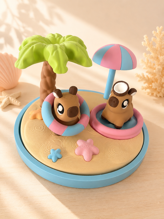 Capybara Beach Time Playset